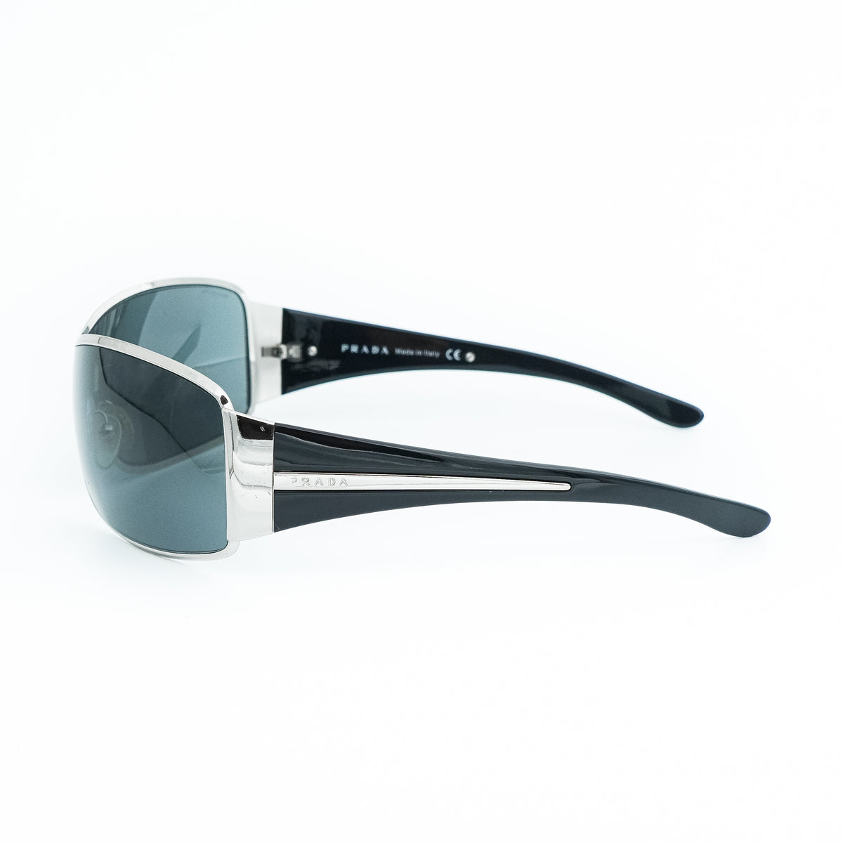 Prada SPR 53H Black Shield Mask Sunglasses Vintage