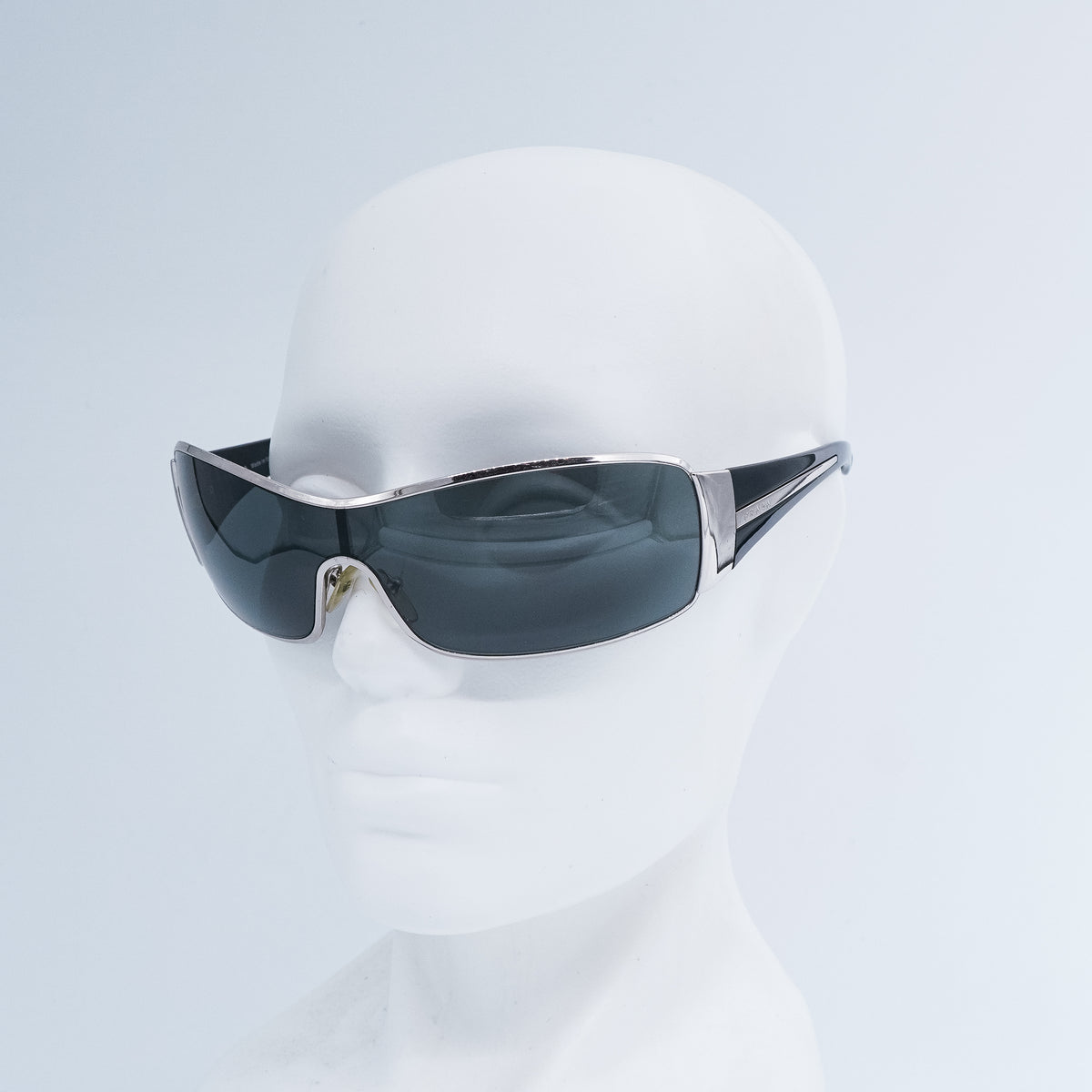Prada SPR 53H Black Shield Mask Sunglasses Vintage