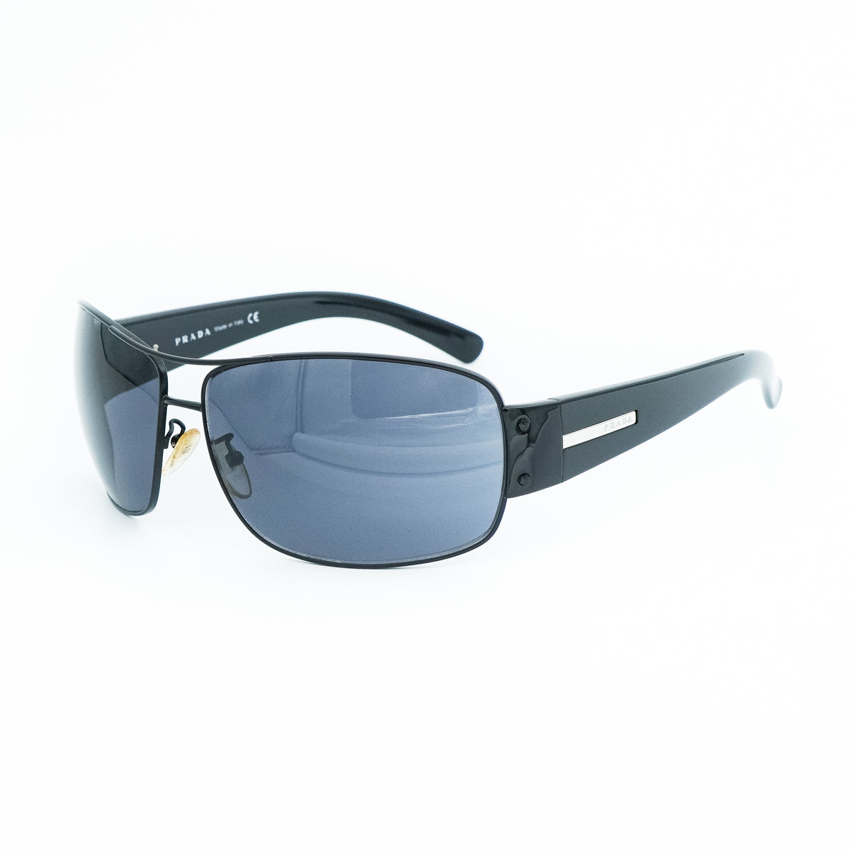 Prada SPR 61G Black Aviator Sunglasses Vintage