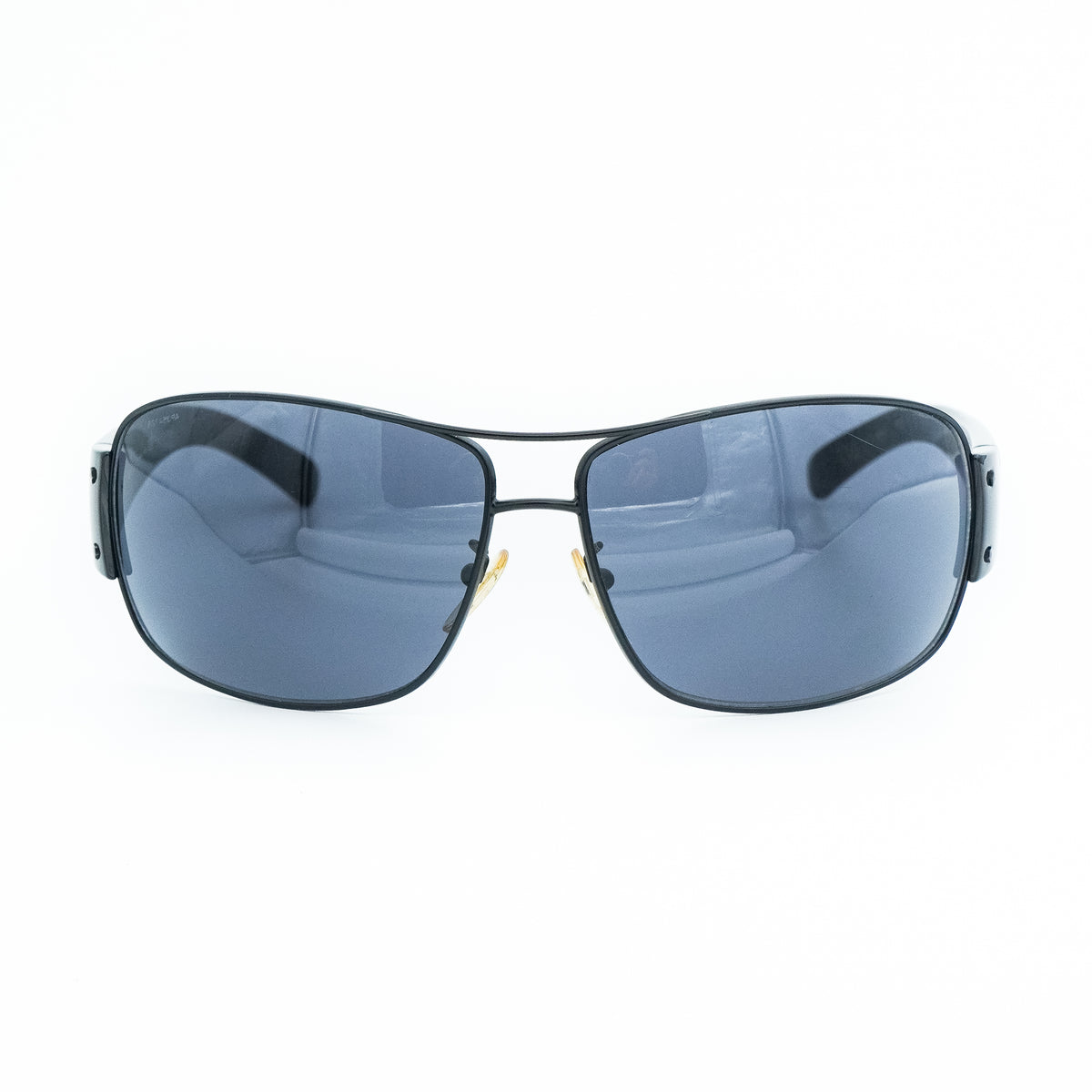 Prada SPR 61G Black Aviator Sunglasses Vintage