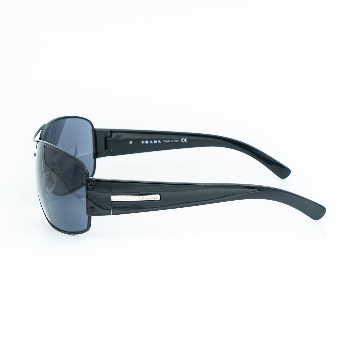 Prada SPR 61G Black Aviator Sunglasses Vintage