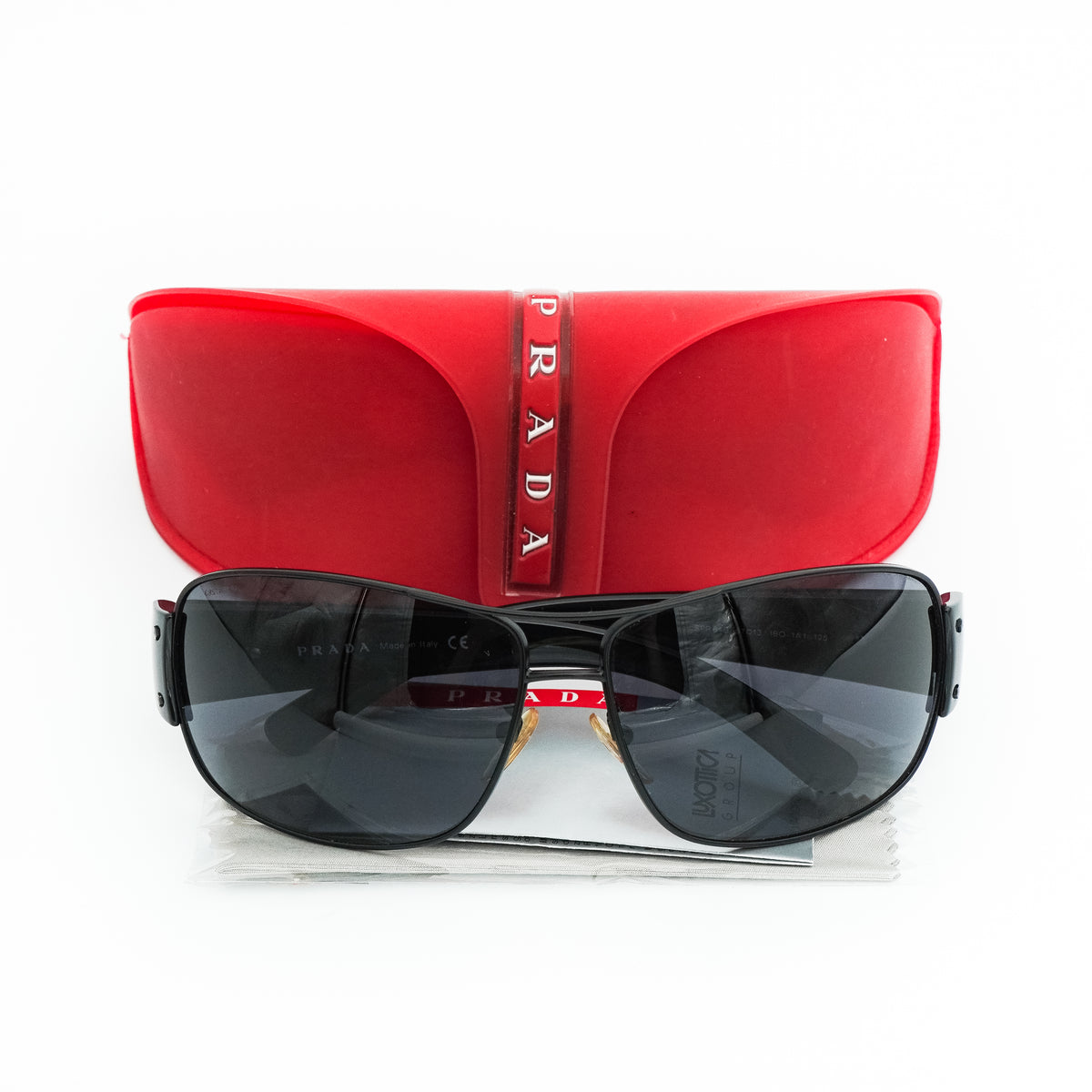 Prada SPR 61G Black Aviator Sunglasses Vintage