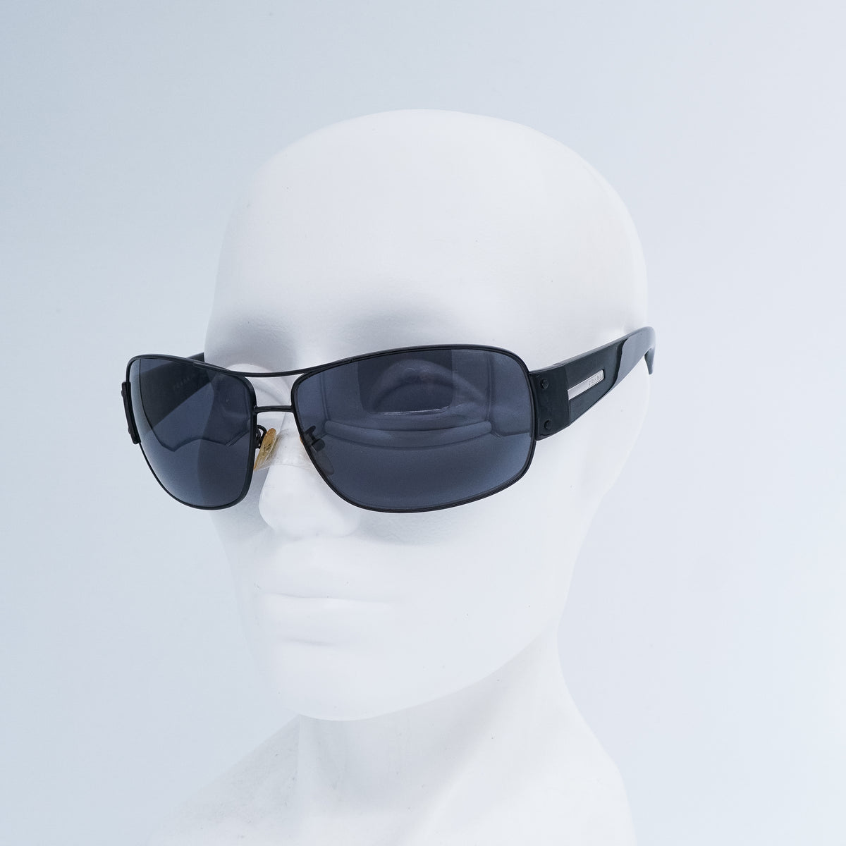 Prada SPR 61G Black Aviator Sunglasses Vintage