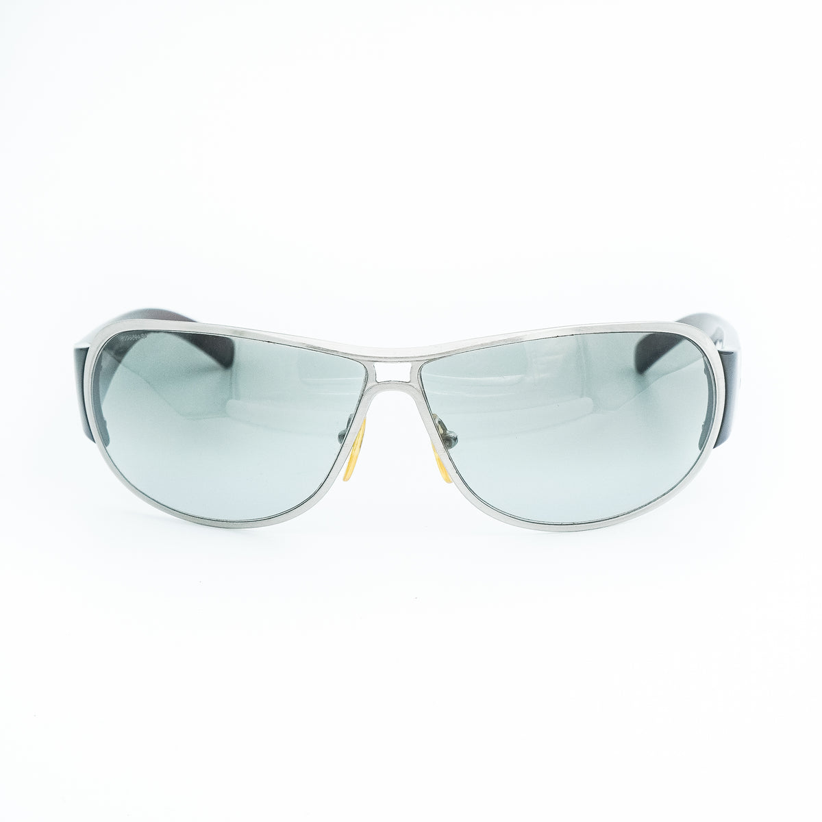 Prada SPR 70G Brown Silver Aviator Sunglasses Vintage