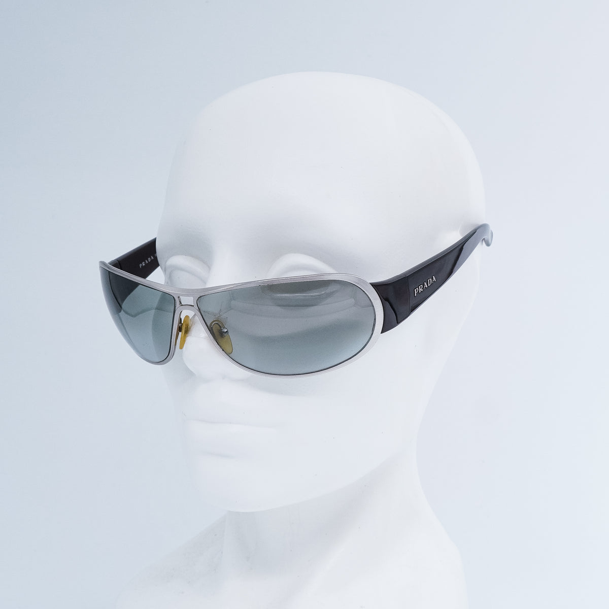 Prada SPR 70G Brown Silver Aviator Sunglasses Vintage