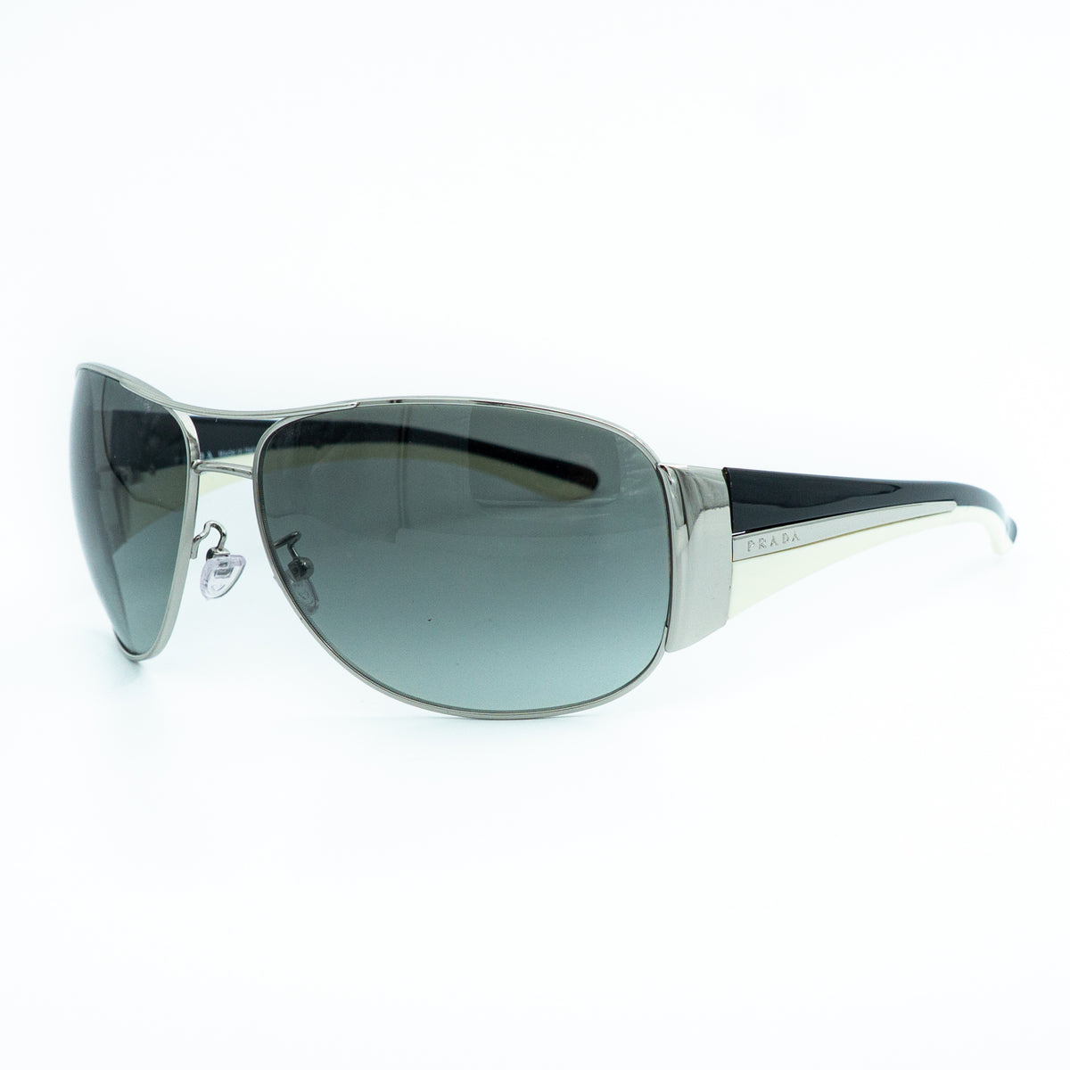 Prada SPR 75G Aviator Black White Sunglasses Vintage