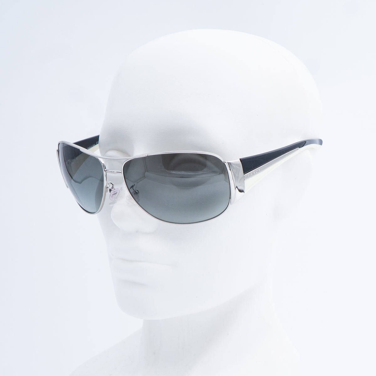 Prada SPR 75G Aviator Black White Sunglasses Vintage