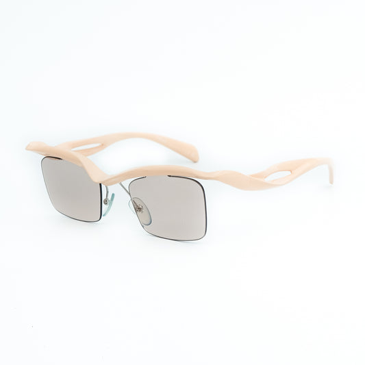 Prada SPR A15 Beige Rimless Women Sunglasses