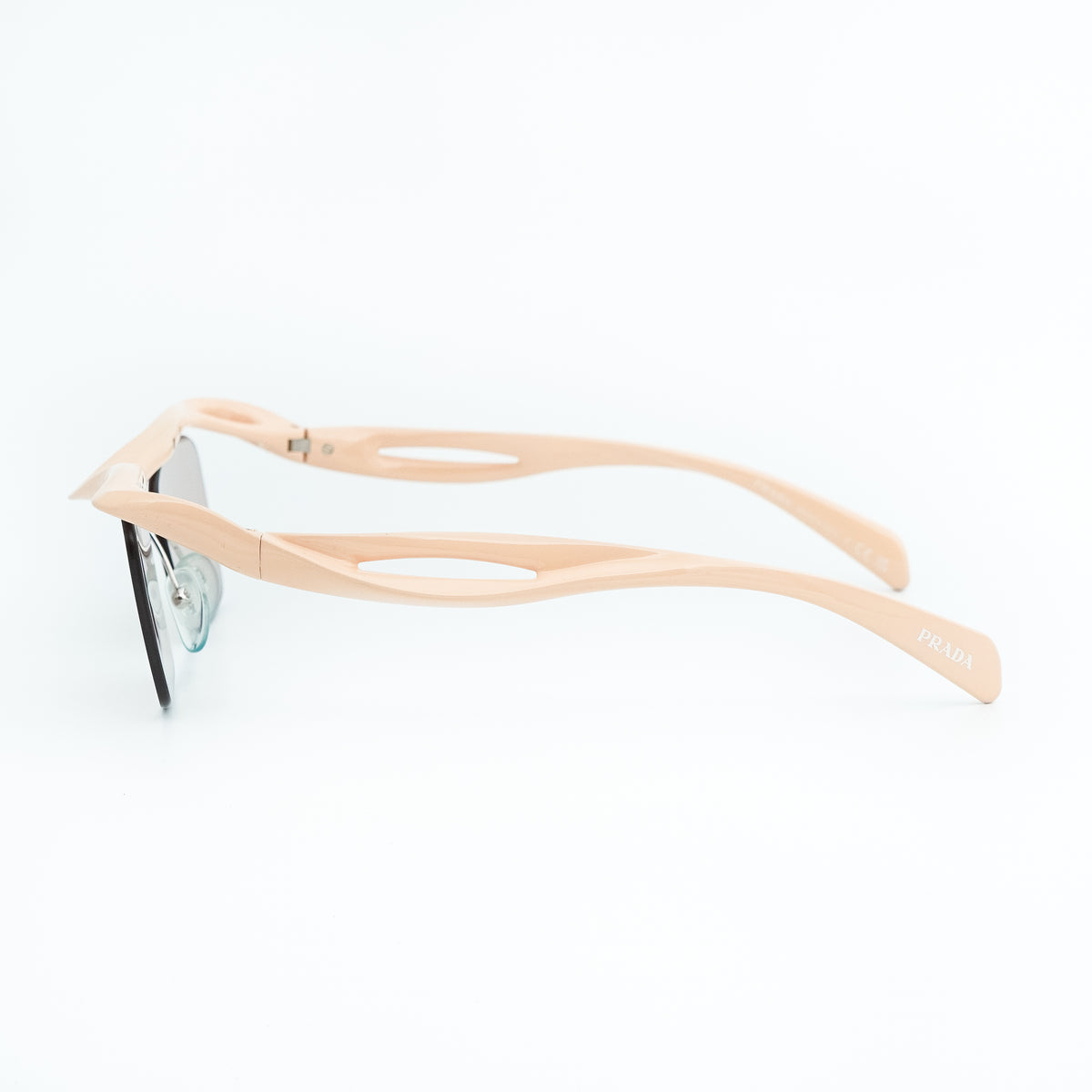Prada SPR A15 Beige Rimless Women Sunglasses