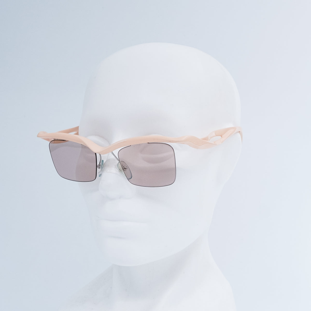 Prada SPR A15 Beige Rimless Women Sunglasses