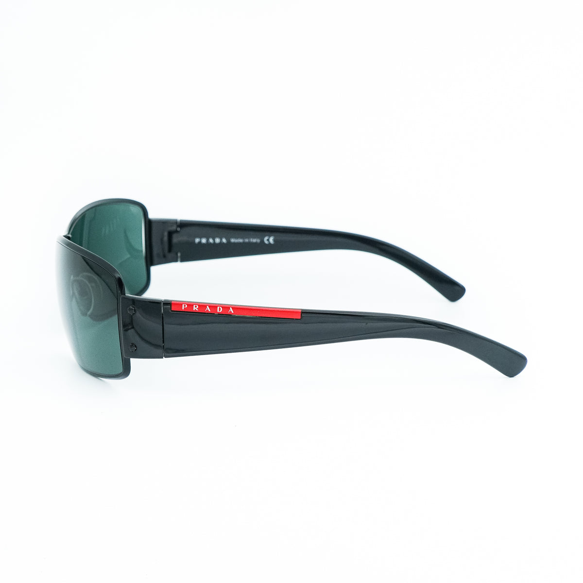 Prada SPS 52E Black Shield Mask Sunglasses Vintage