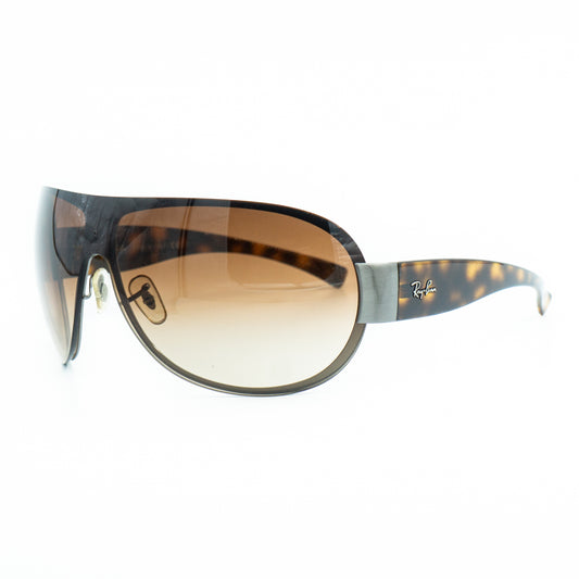 Ray-Ban RB3350 Brown Oversized Mask Sunglasses Vintage