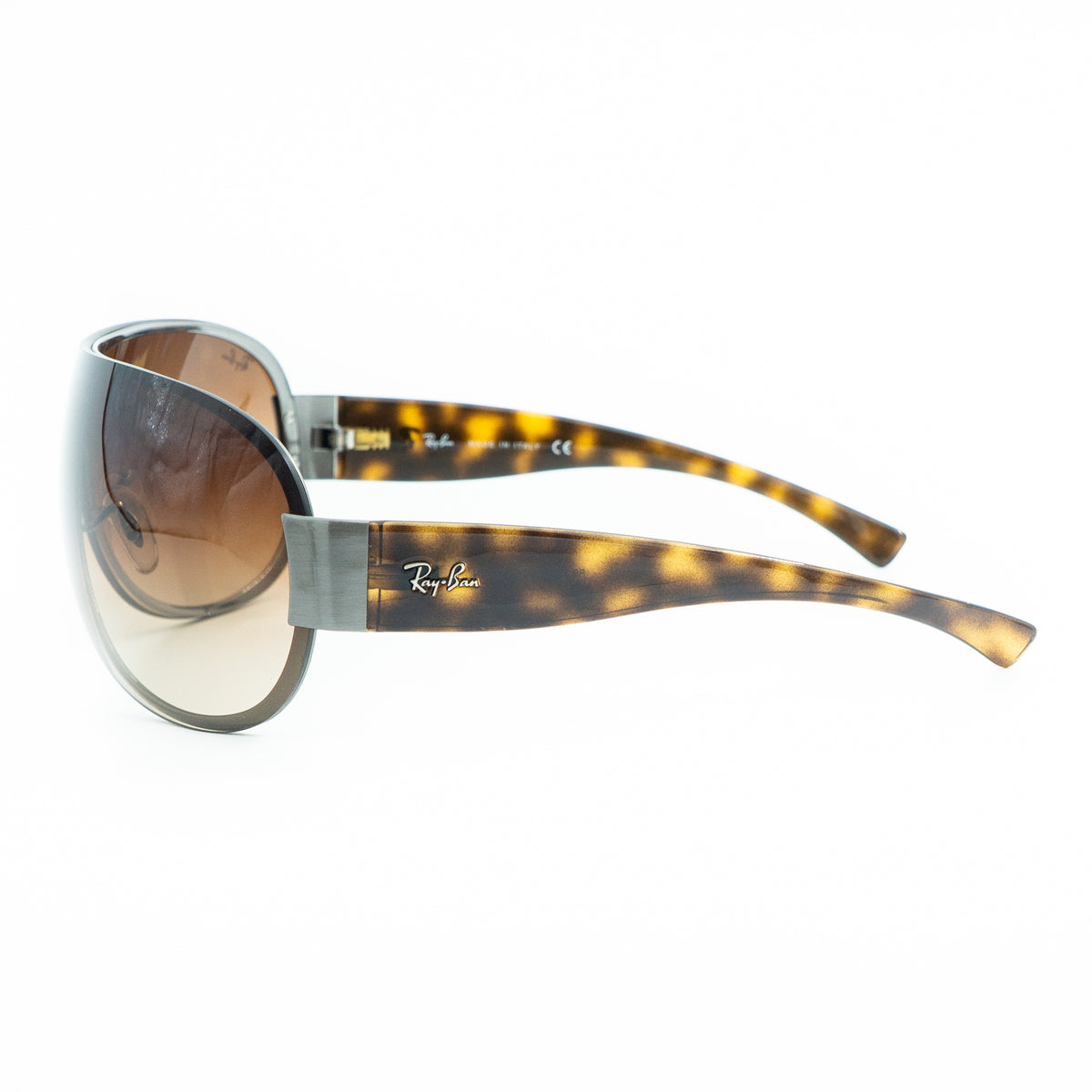 Ray-Ban RB3350 Brown Oversized Mask Sunglasses Vintage