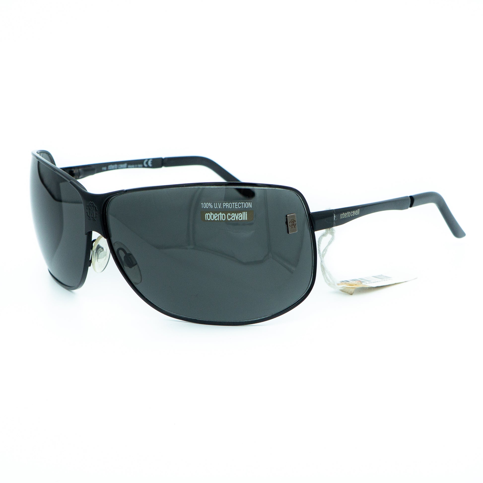 Roberto Cavalli Arpie 248S Black Shield Mask Sunglasses Vintage