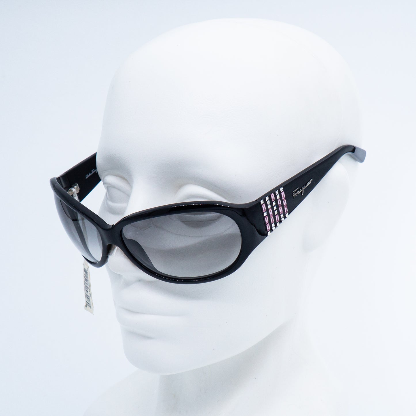 Salvatore Ferragamo 2122-B Black Mask Sunglasses Vintage