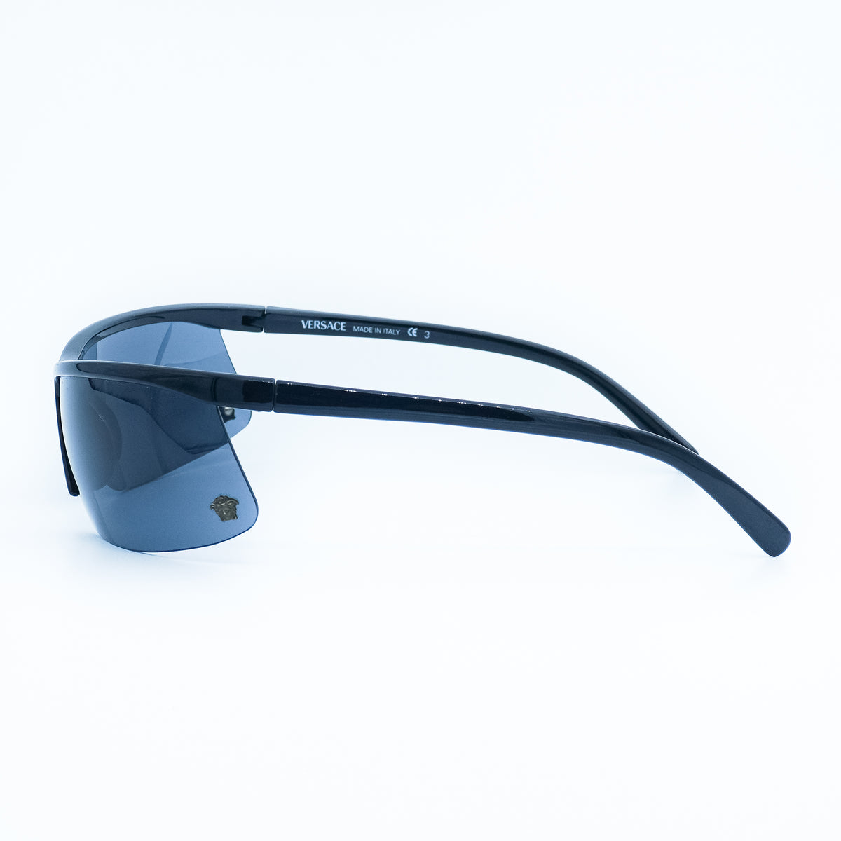 Versace MOD 536 Sport Black Wrap Sunglasses Vintage