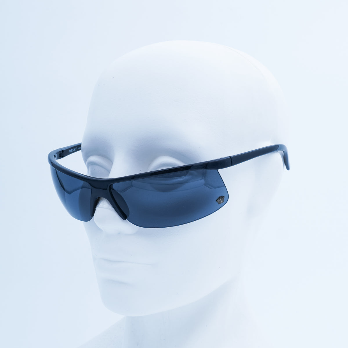 Versace MOD 536 Sport Black Wrap Sunglasses Vintage