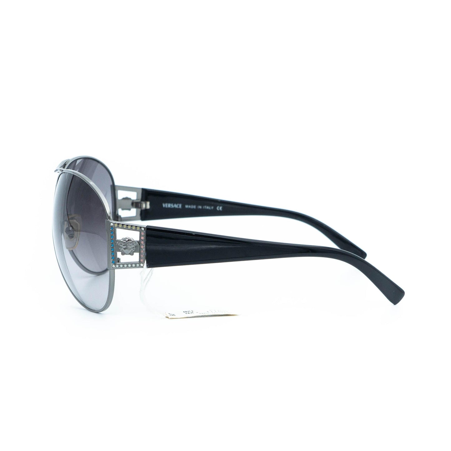 VERSACE mod 2039 Medusa aviator black vintage sunglasses