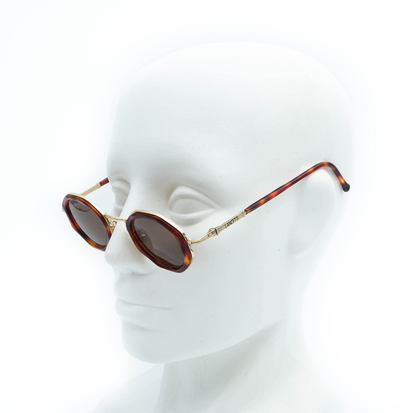 Lancetti 4542 round gold metal vintage sunglasses