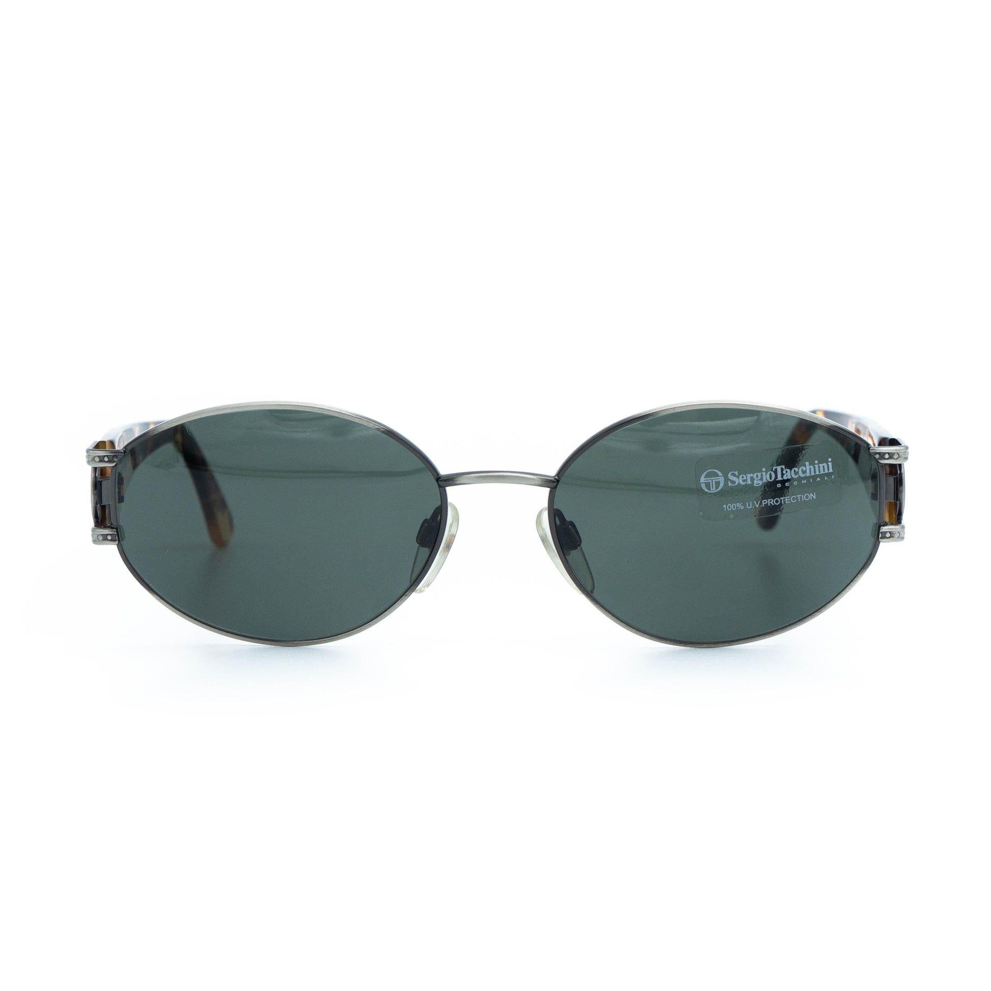 Sergio Tacchini ST 1033-S silver oval sunglasses