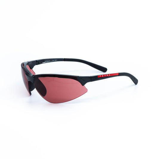 Prada SPS04A red rimless sport sunglasses front view
