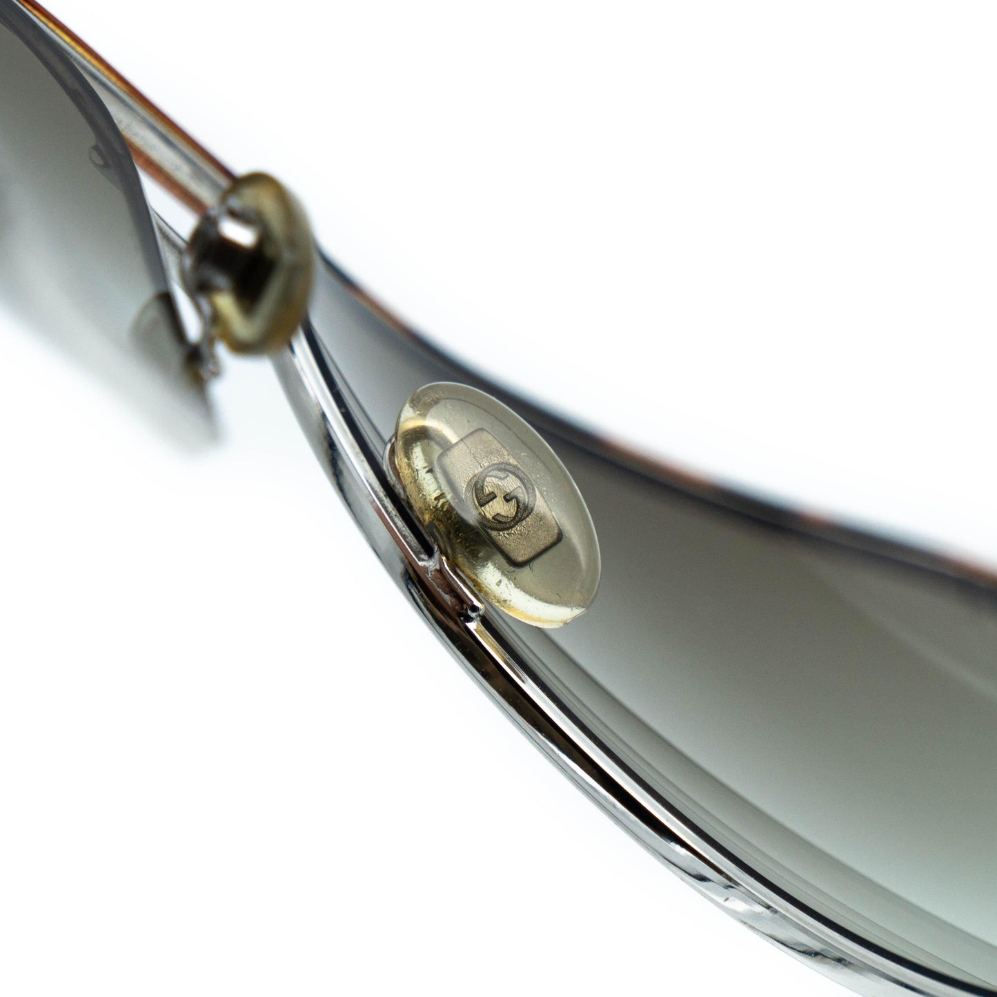 GUCCI GG 1857 Metal Aviator Silver Sunglasses Vintage