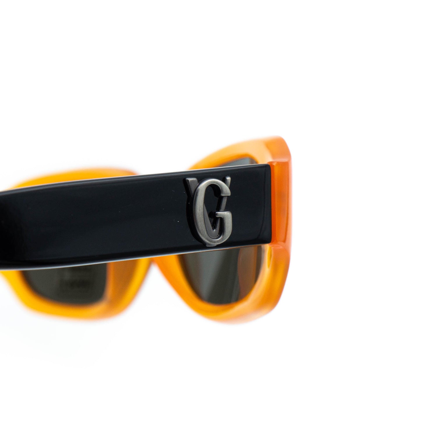 Gianni Versace Mod 531/B Black Orange Sunglasses Vintage