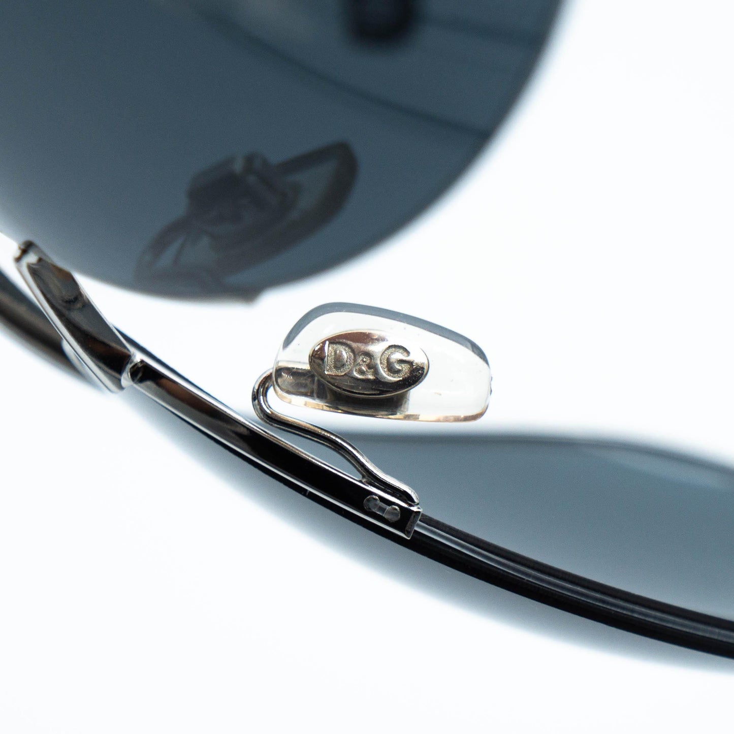 Dolce & Gabbana 2166 Silver Aviator Sunglasses Vintage