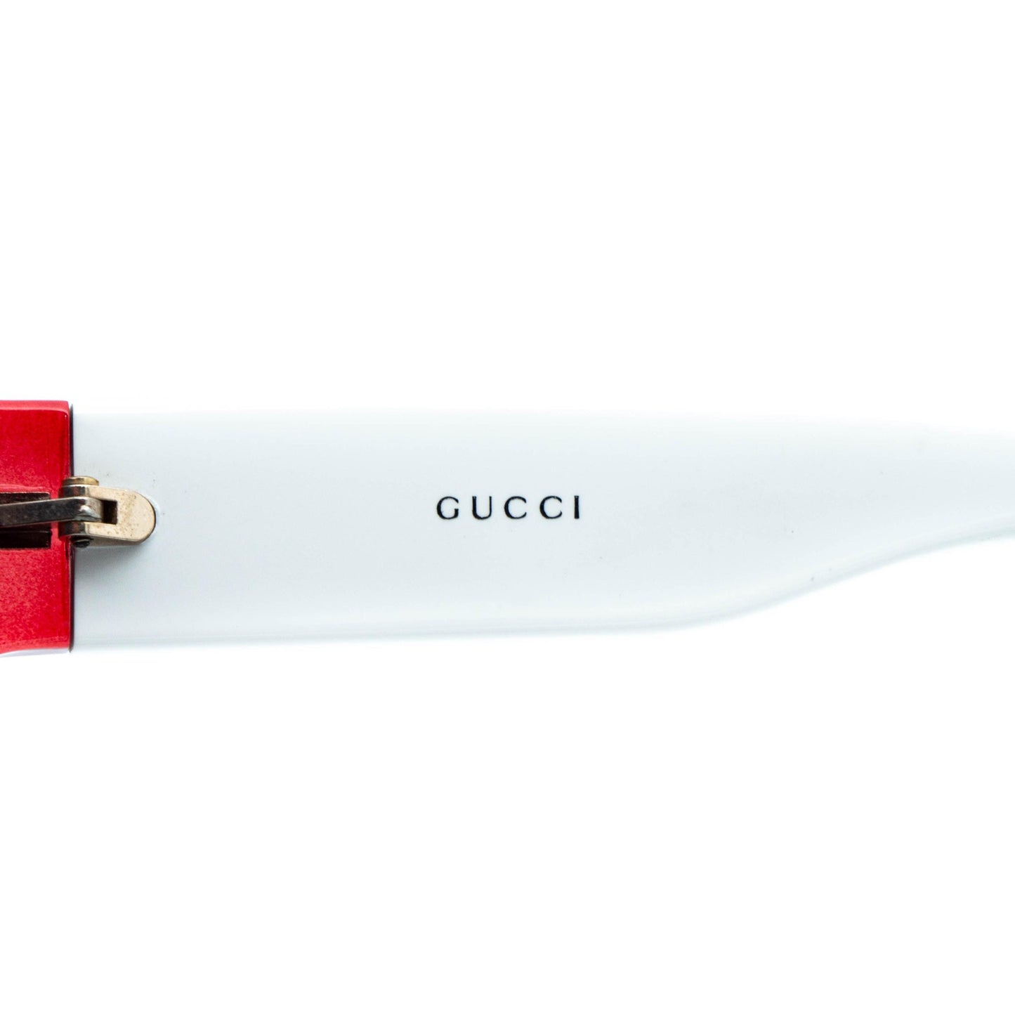 GUCCI GG 2563 White Red Square Sunglasses Vintage