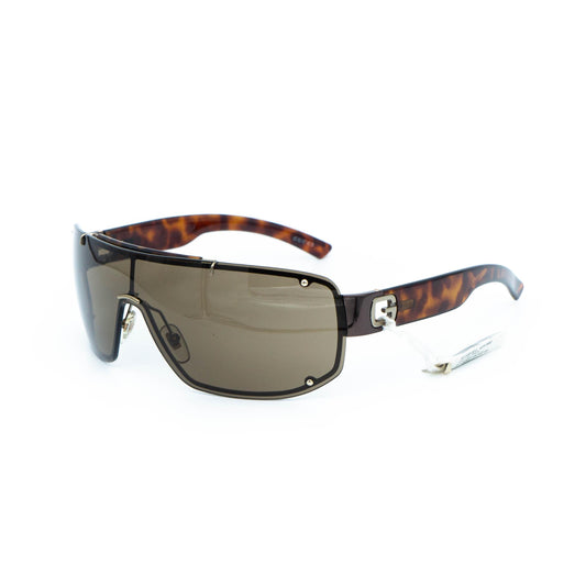 GUCCI GG 1582 brown shield mask vintage sunglasses