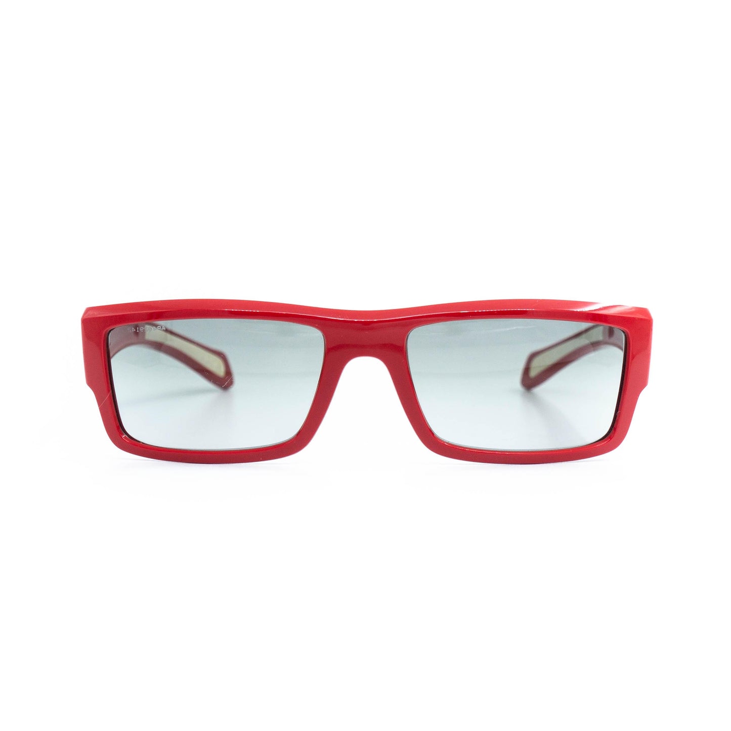 Prada vintage red sunglasses side view
