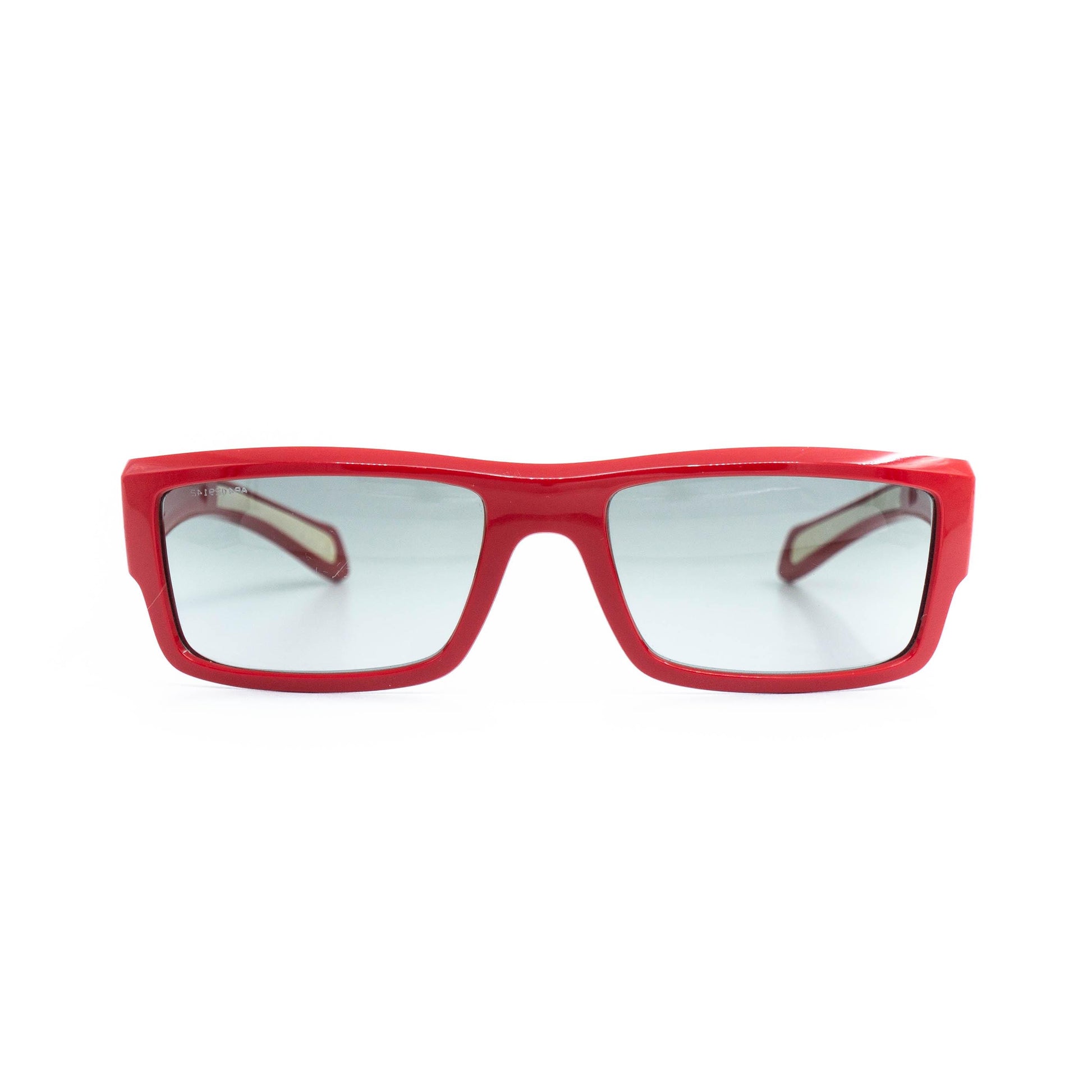 Prada vintage red sunglasses side view