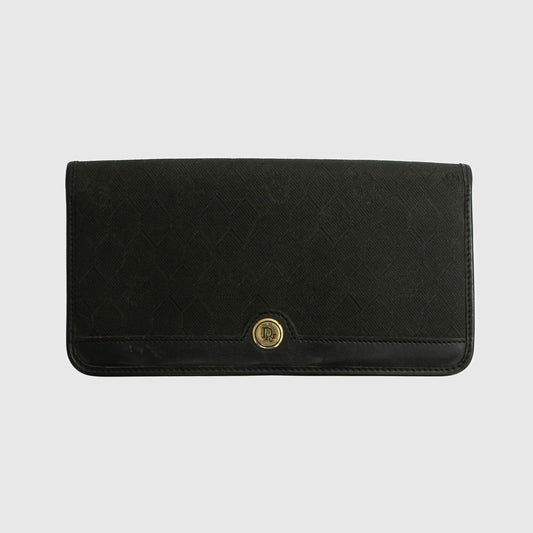 Christian DIOR Monogram Black Wallet Vintage 90s 00s