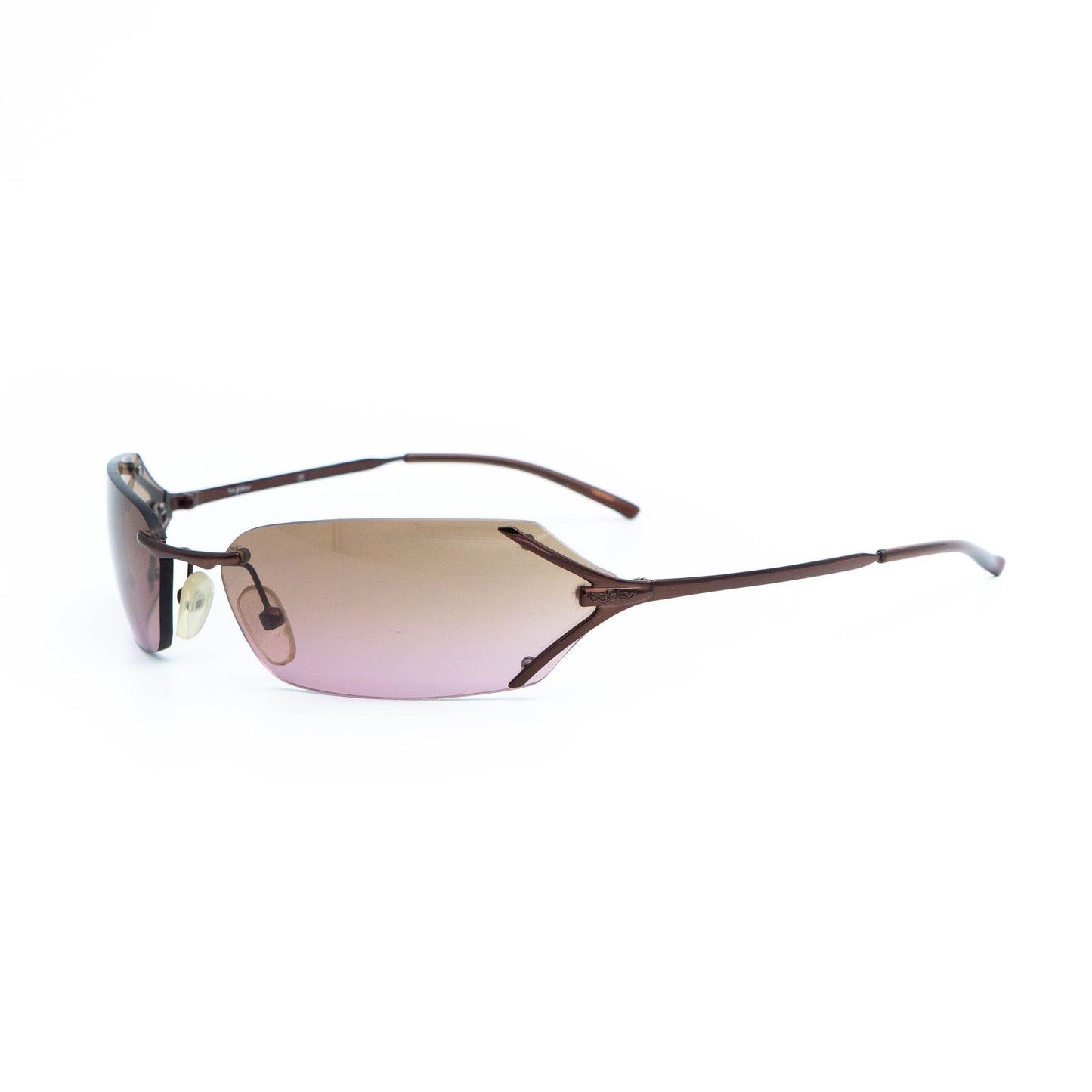 Byblos 849-S bronze brown rimless vintage sunglasses front view