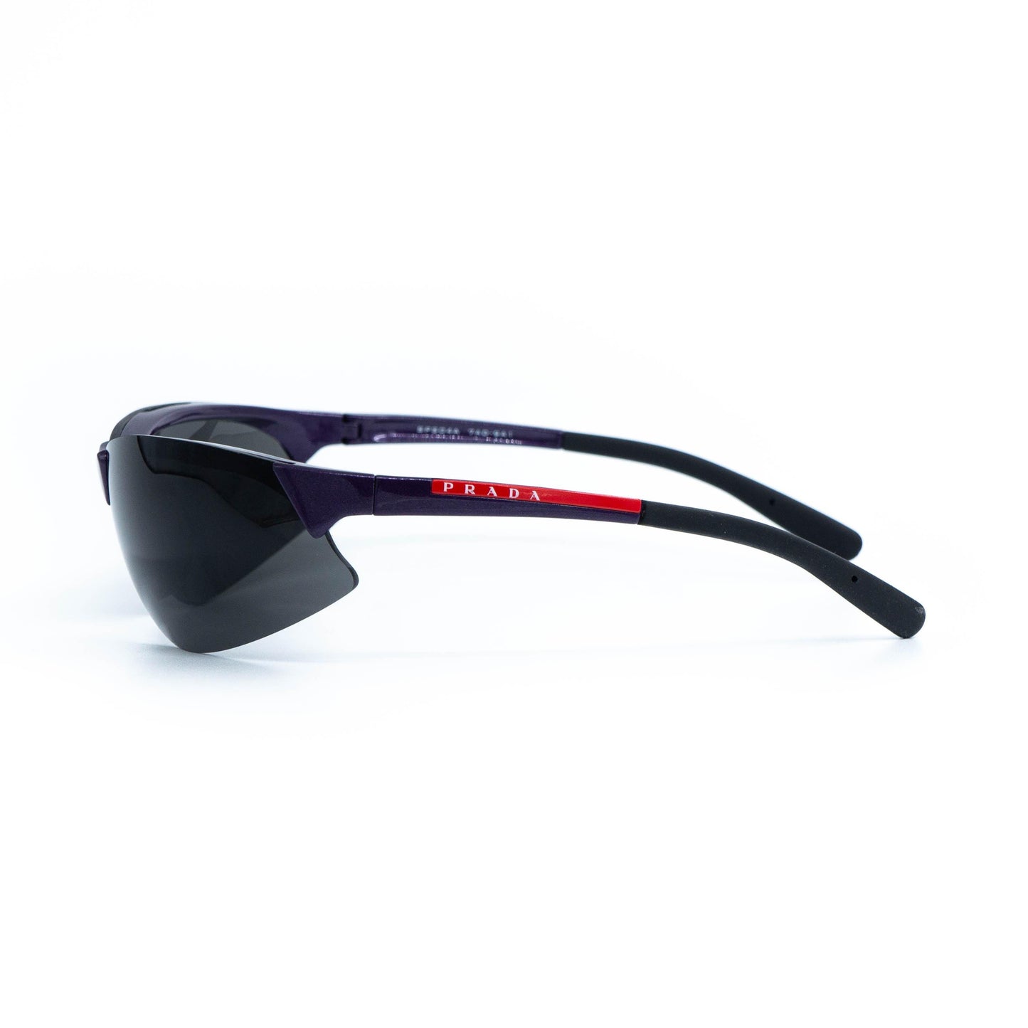 Prada SPS04A purple rimless sport sunglasses front view