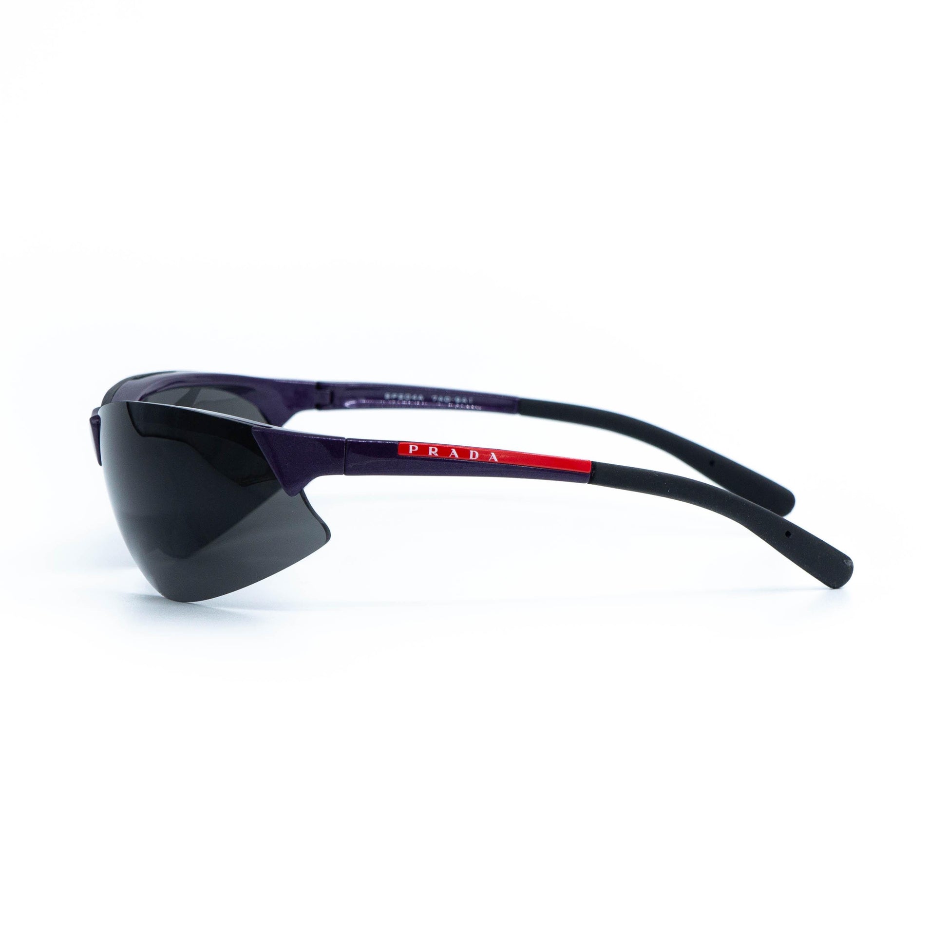 Prada SPS04A purple rimless sport sunglasses front view