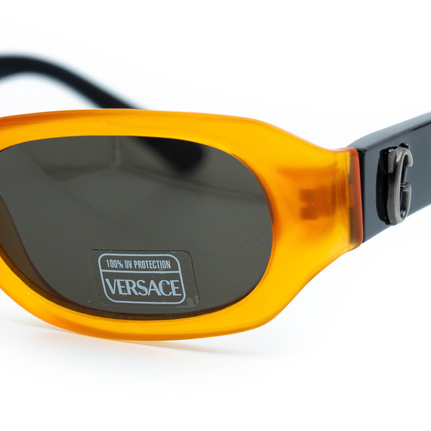 Gianni Versace Mod 531/B Black Orange Sunglasses Vintage