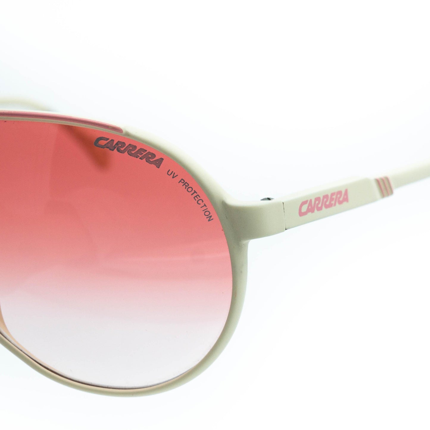 CARRERA Champion White Pink Aviator Sunglasses Vintage