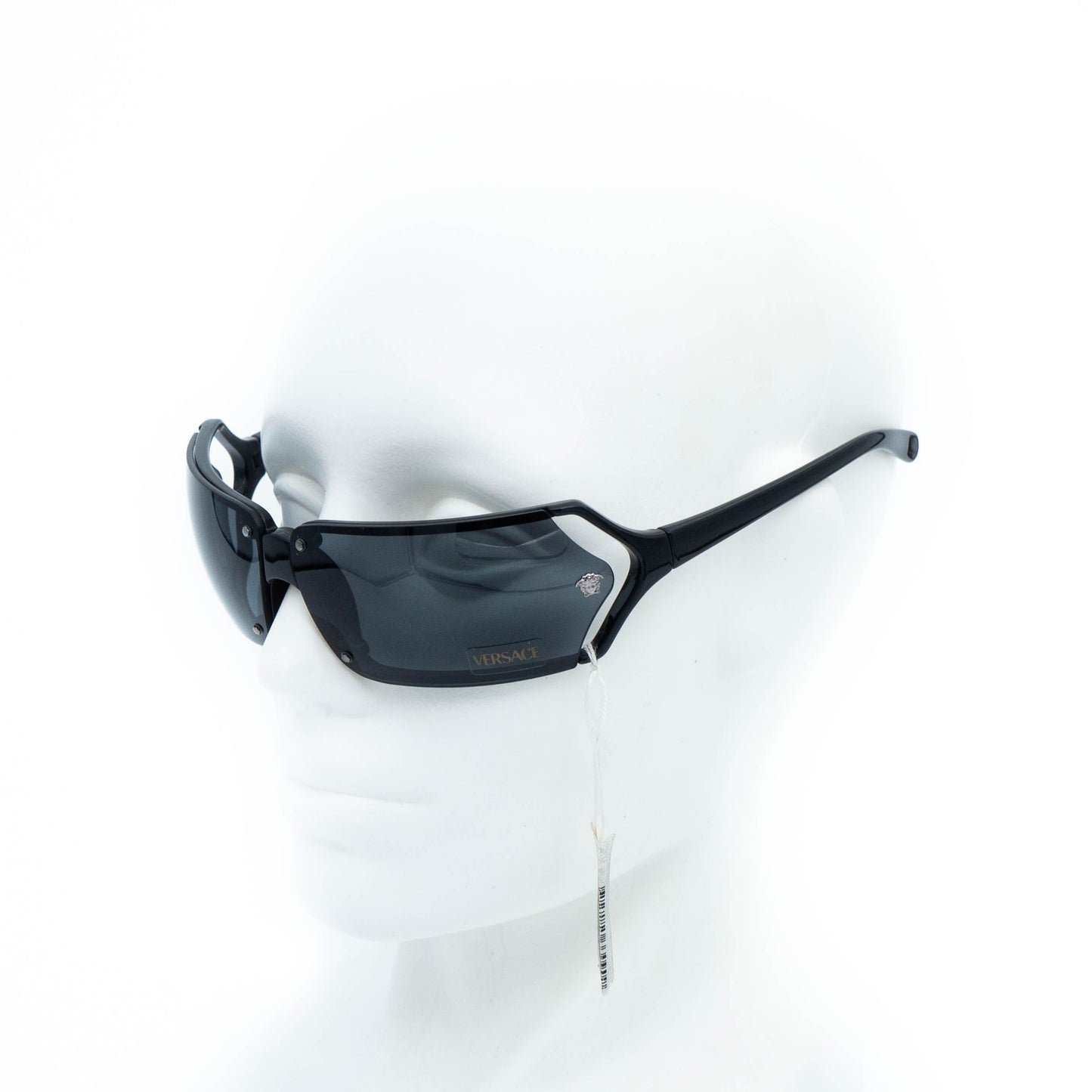 VERSACE mod 537 Medusa black shield vintage sunglasses