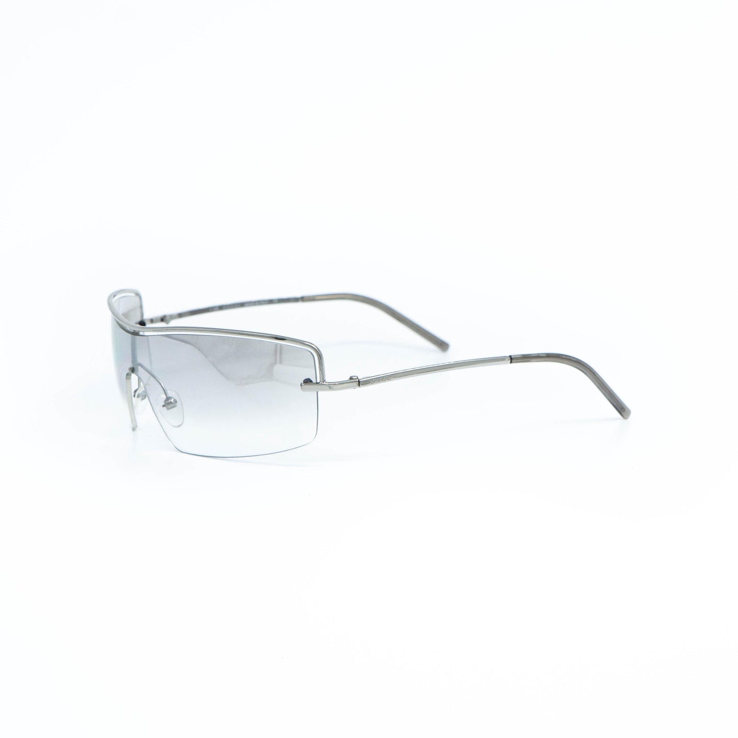 Gucci GG 2683/S silver rimless shield sunglasses front view