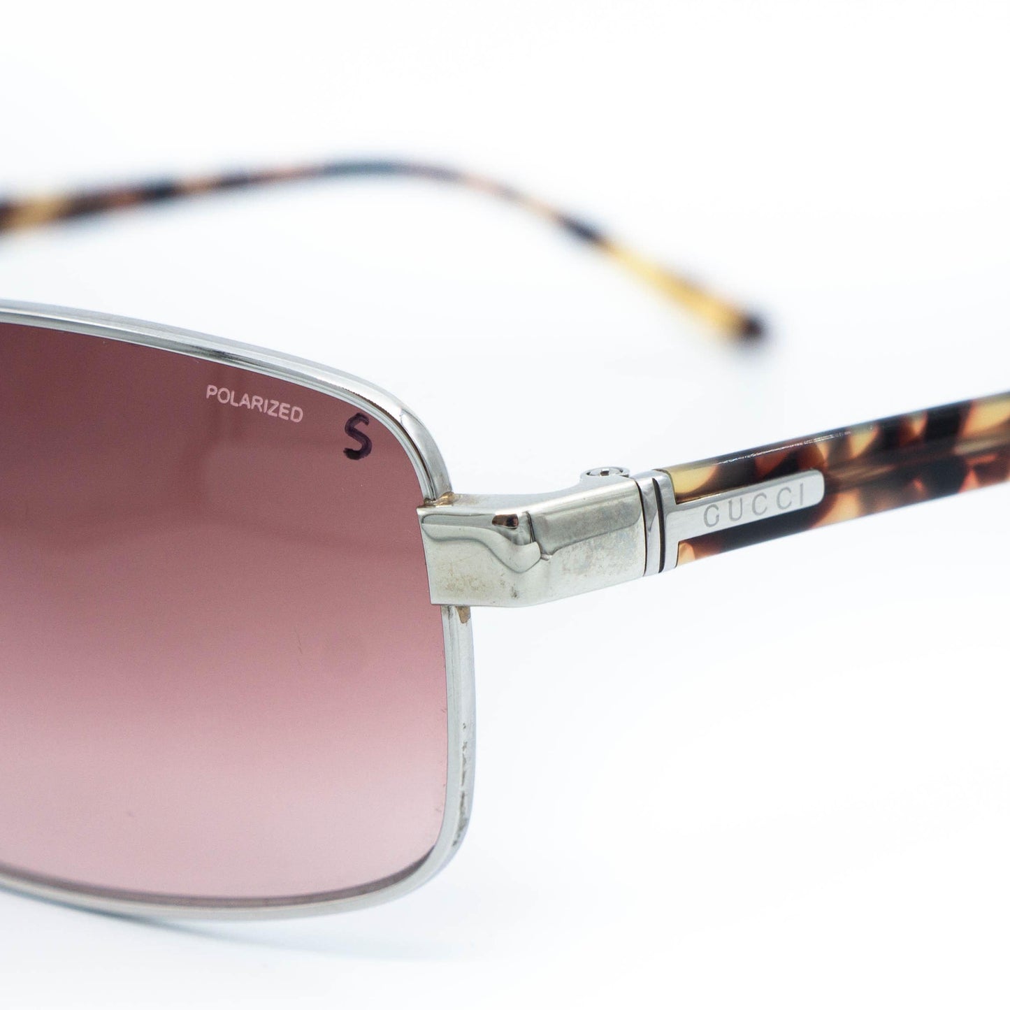 GUCCI Silver Brown Sunglasses Vintage