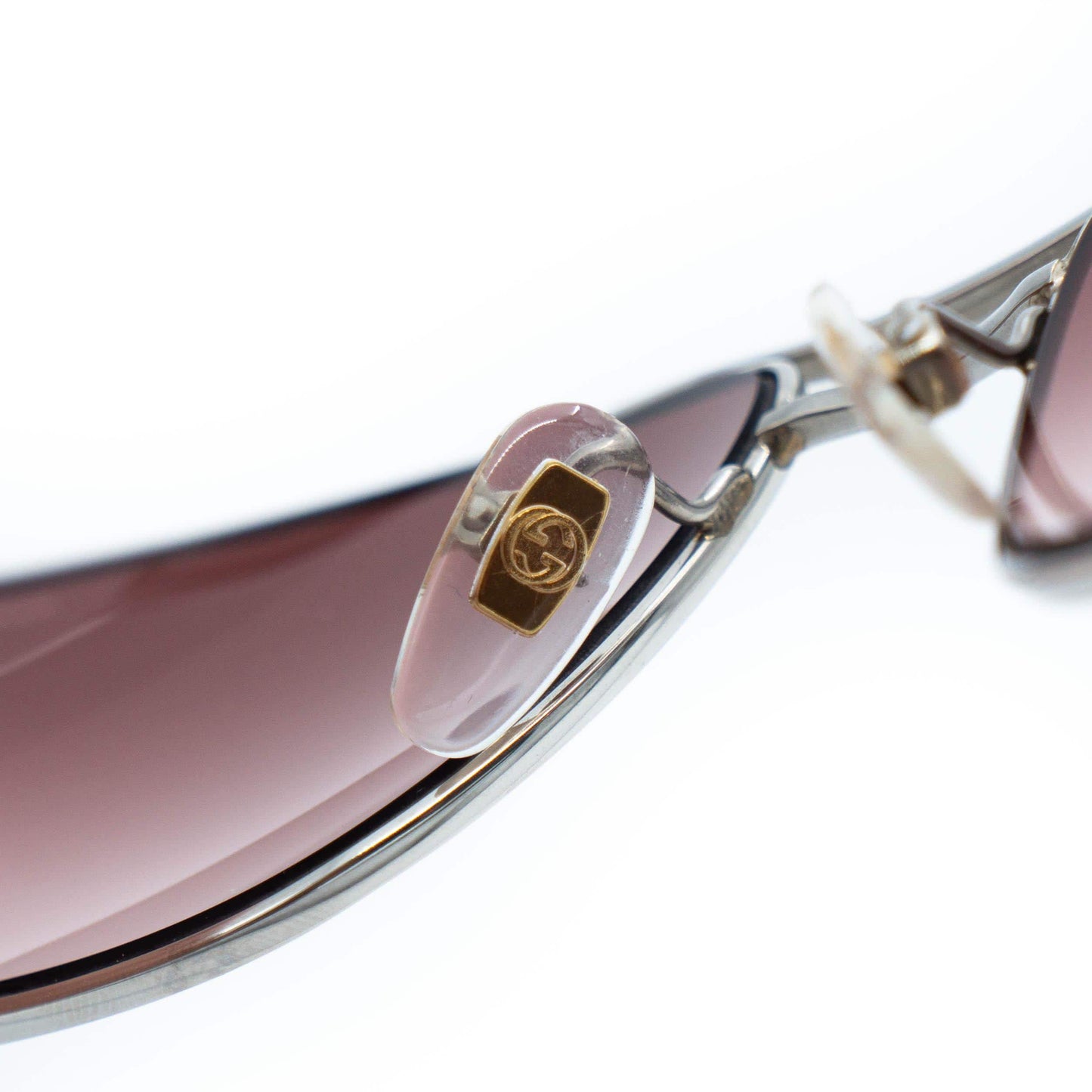 GUCCI Silver Brown Sunglasses Vintage