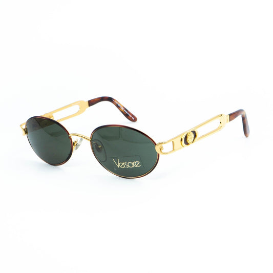 GIANNI VERSACE MOD 3130 Oval Gold Sunglasses Vintage