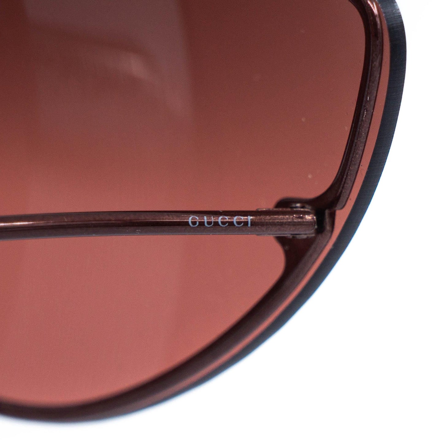 GUCCI GG 2665/S Brown Shield Rimless Sunglasses Vintage