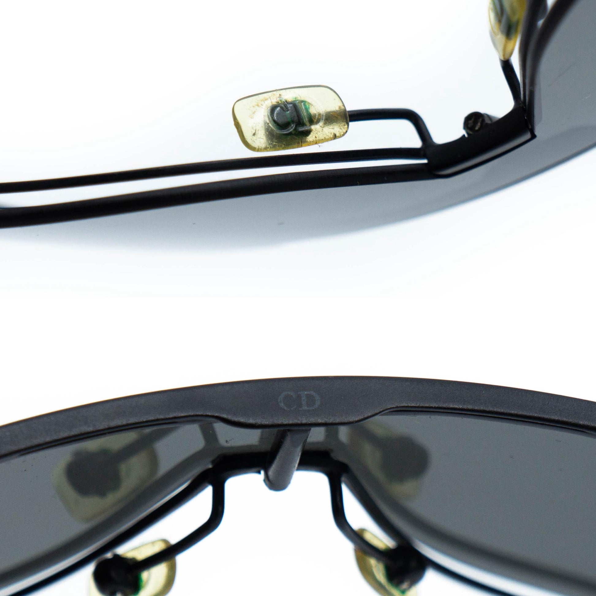 Dior 0038S black aviator shield style sunglasses