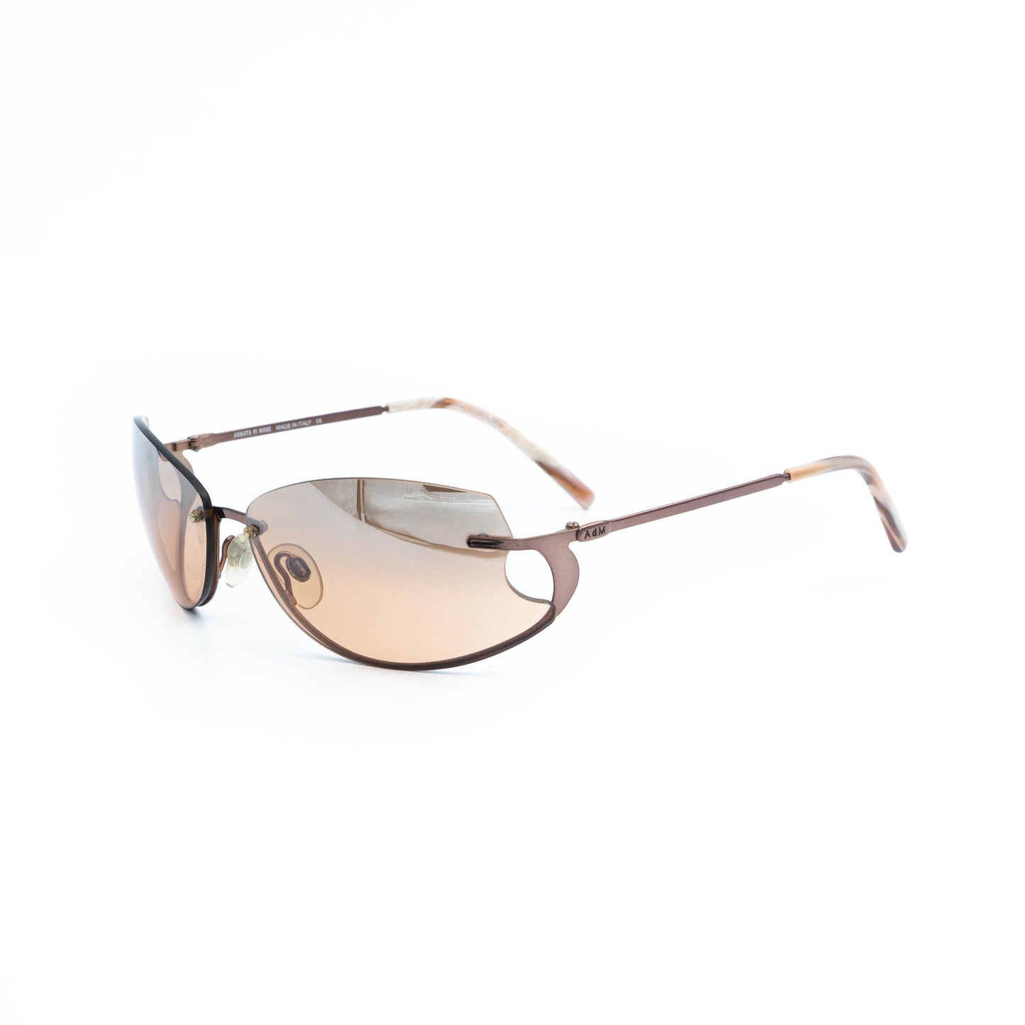 Armata Di Mare ADM S615 rimless brown vintage sunglasses front view