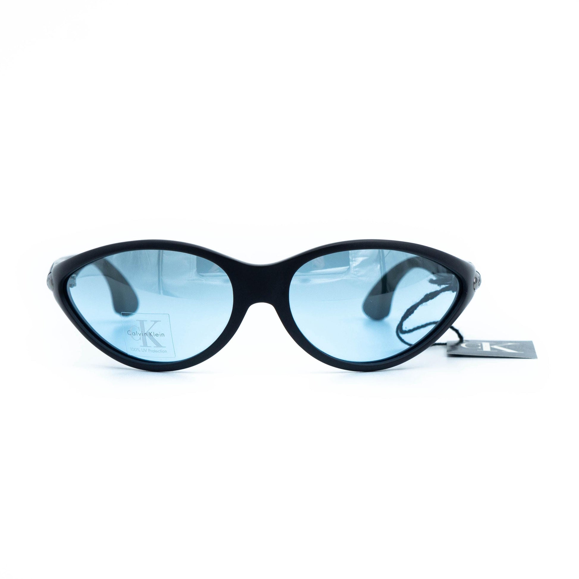 Calvin Klein 3012 Sport Oval black blue vintage sunglasses