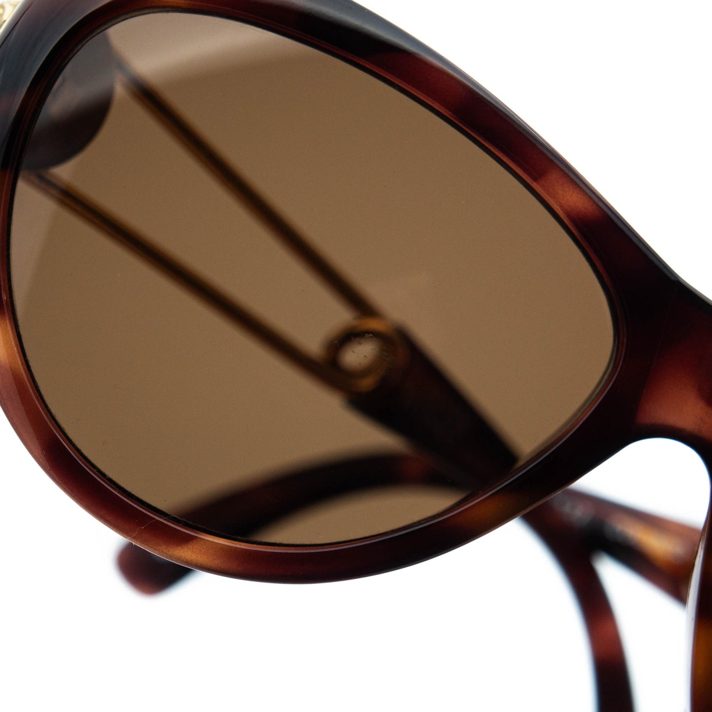 Gianni Versace Mod 427 Gold Brown Sunglasses Vintage