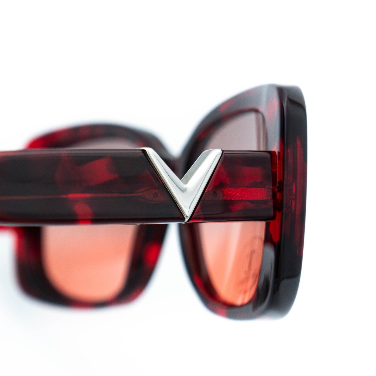 Valentino 5150/S Red Oversized Sunglasses Vintage
