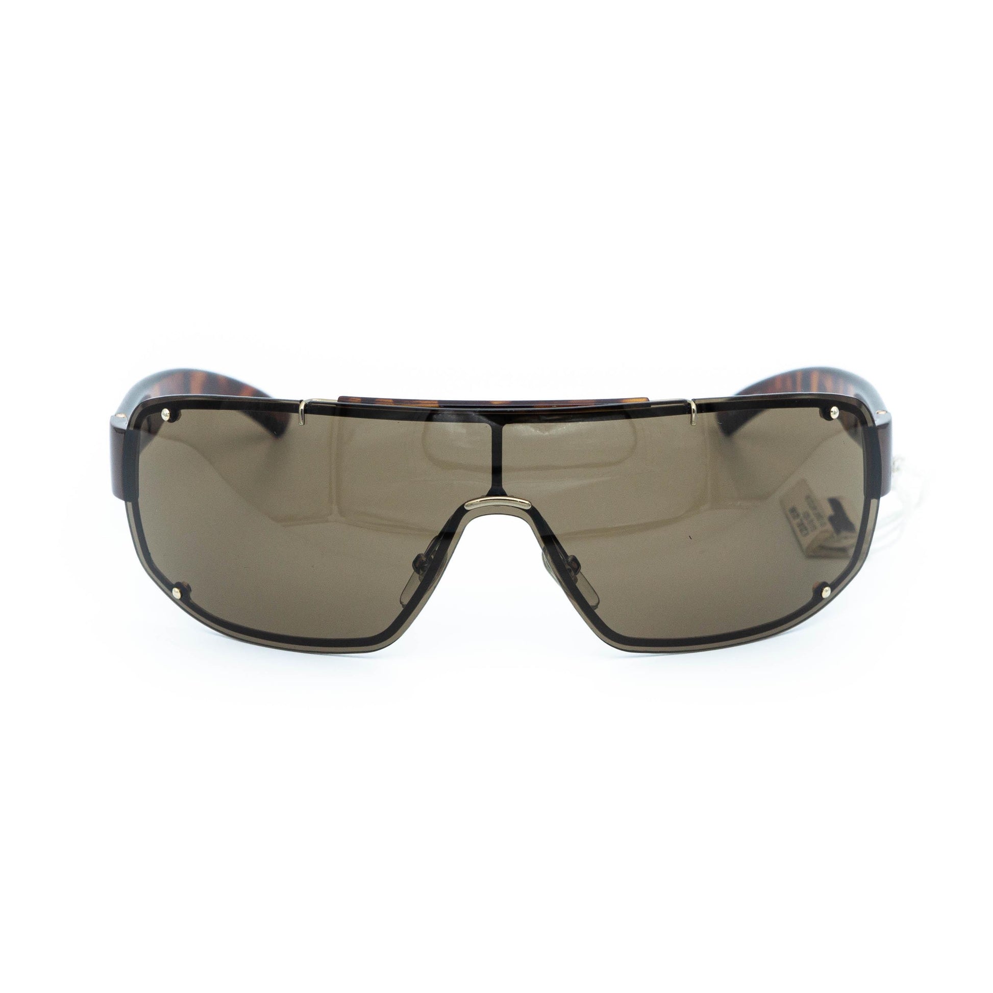 GUCCI GG 1582 brown shield mask vintage sunglasses